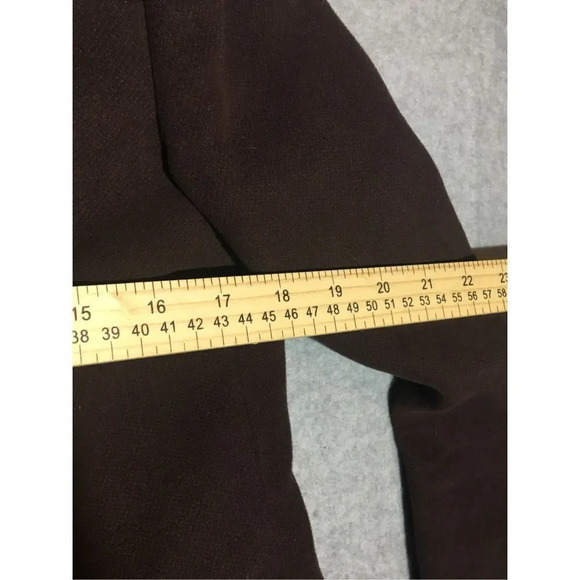 Womens Etcetera Jacket Brown Black Faux Leather 90s Y2K Long Line Gold Hardware - Picture 5 of 7